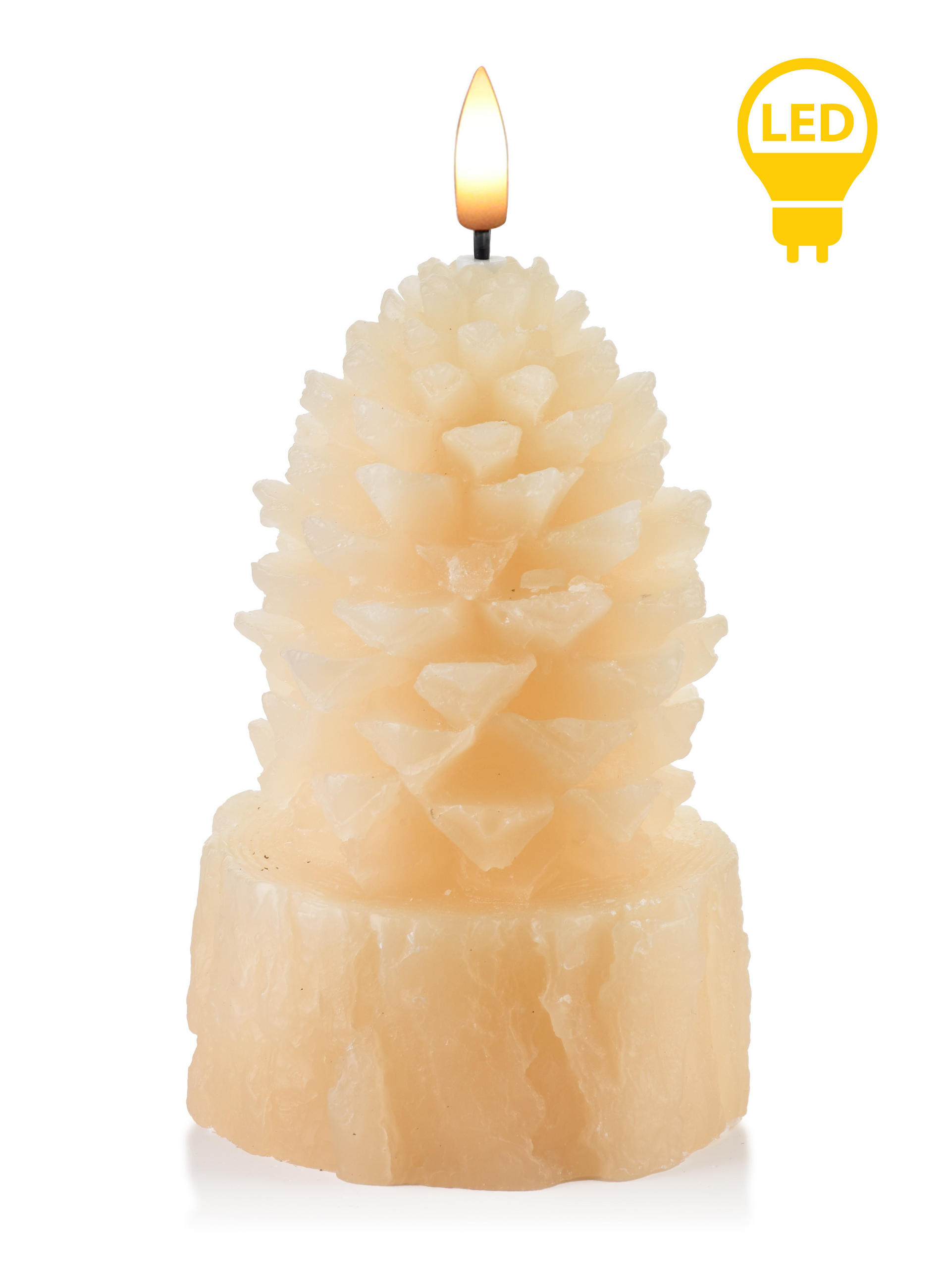 LED-KERZE Nikolao Bronze 9/9/15.5 cm Kunstoff - Bronzefarben, Kunststoff (9/9/15.5cm) - Mondex