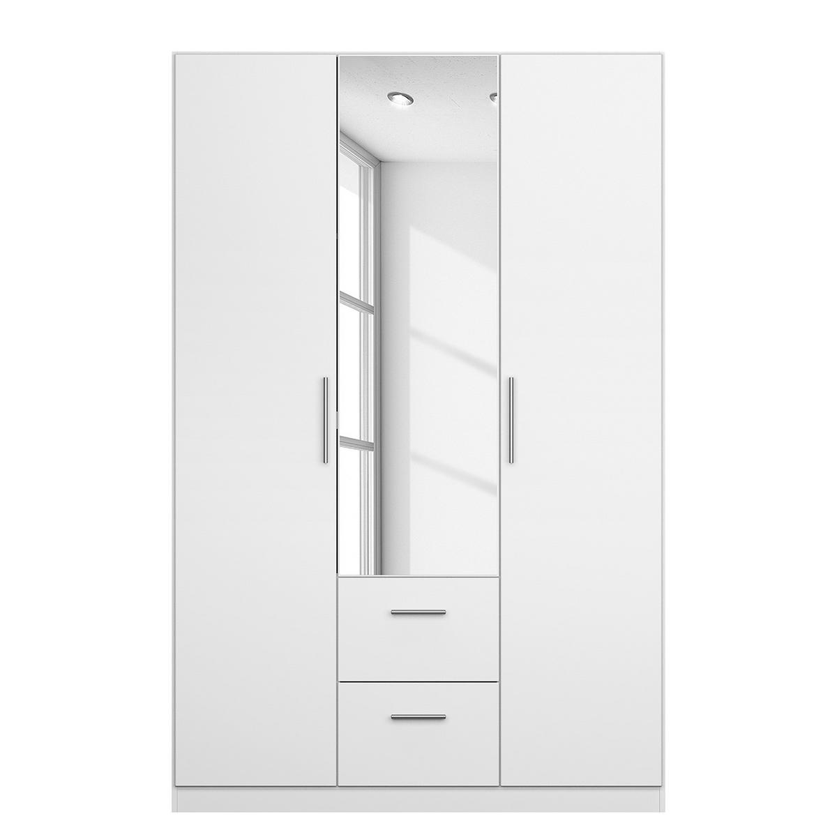 DREHTÜRENSCHRANK - Weiß, Holzwerkstoff (136/197/54cm) - home24