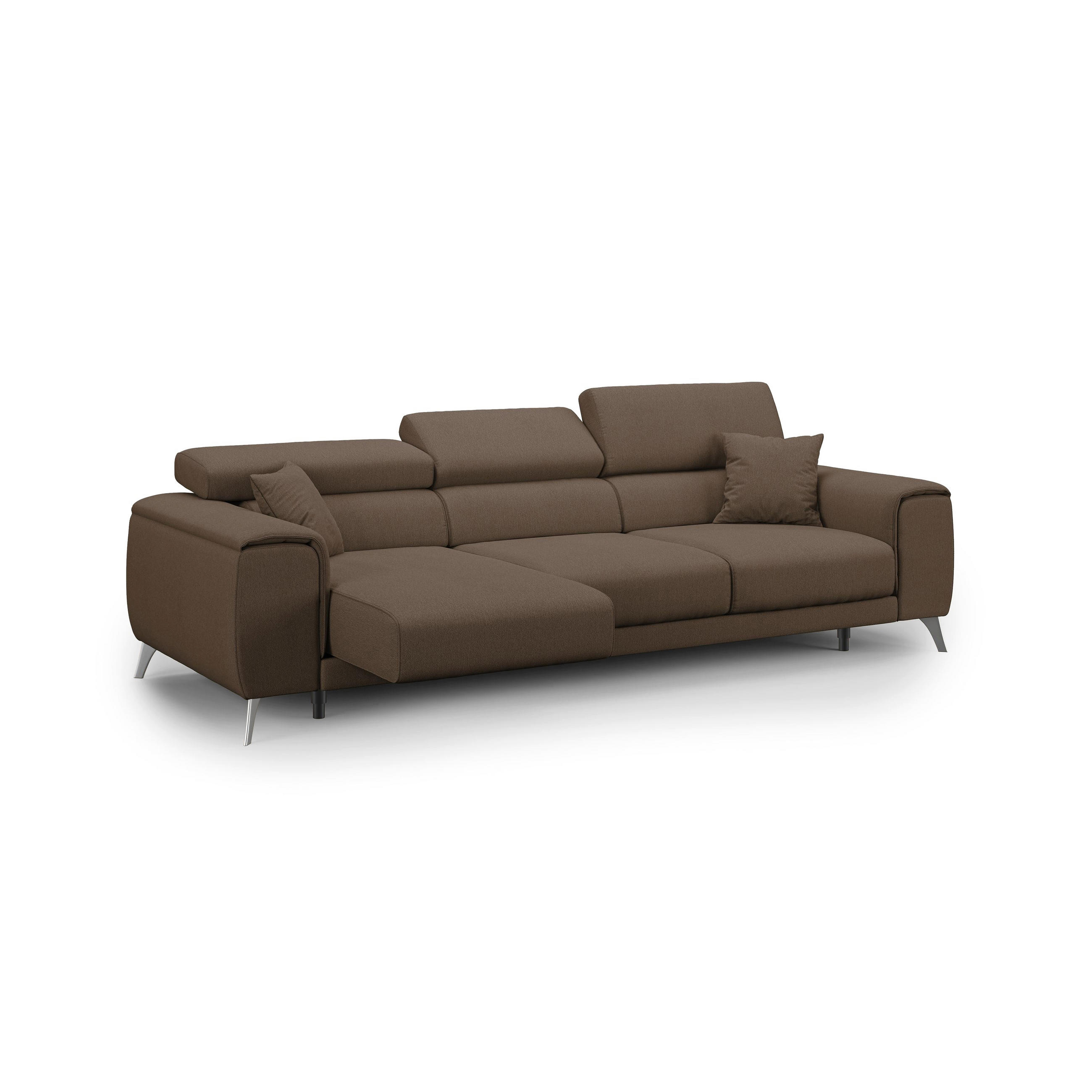 LINEARSOFA Fusion - Braun, Textil (260/74/102cm) - Divani.store
