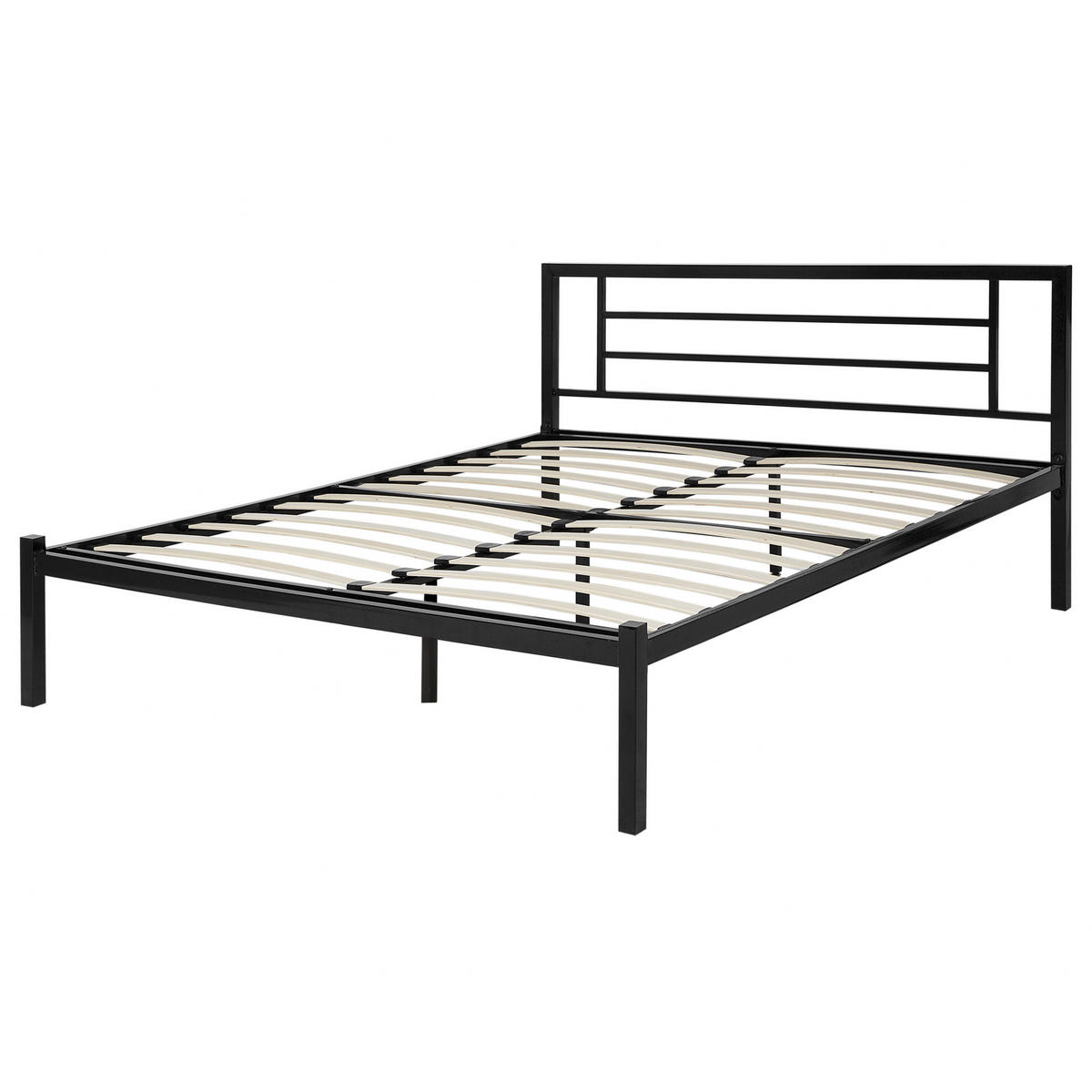 METALLBETT 140/200 cm Schwarz Cusset - Schwarz, Metall (140/200cm) - Beliani