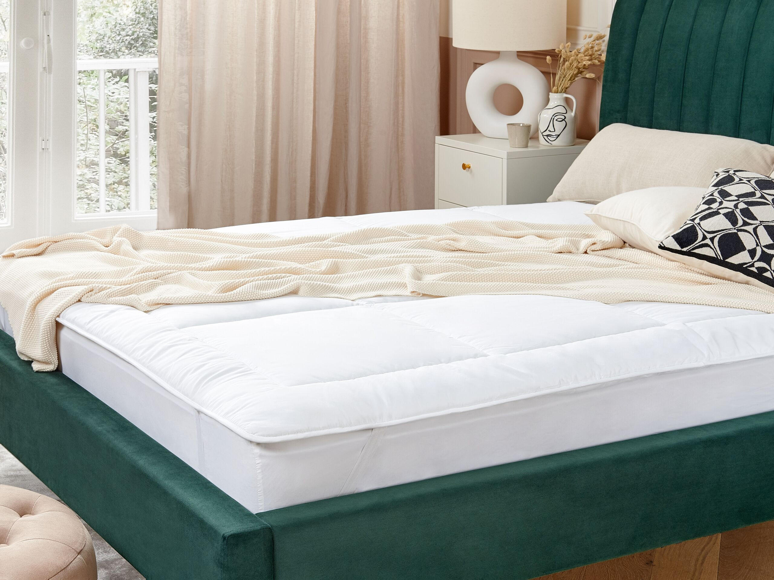 MATRATZENTOPPER 160/200 cm Aizkorri - Weiß, Textil (160/200cm) - Beliani