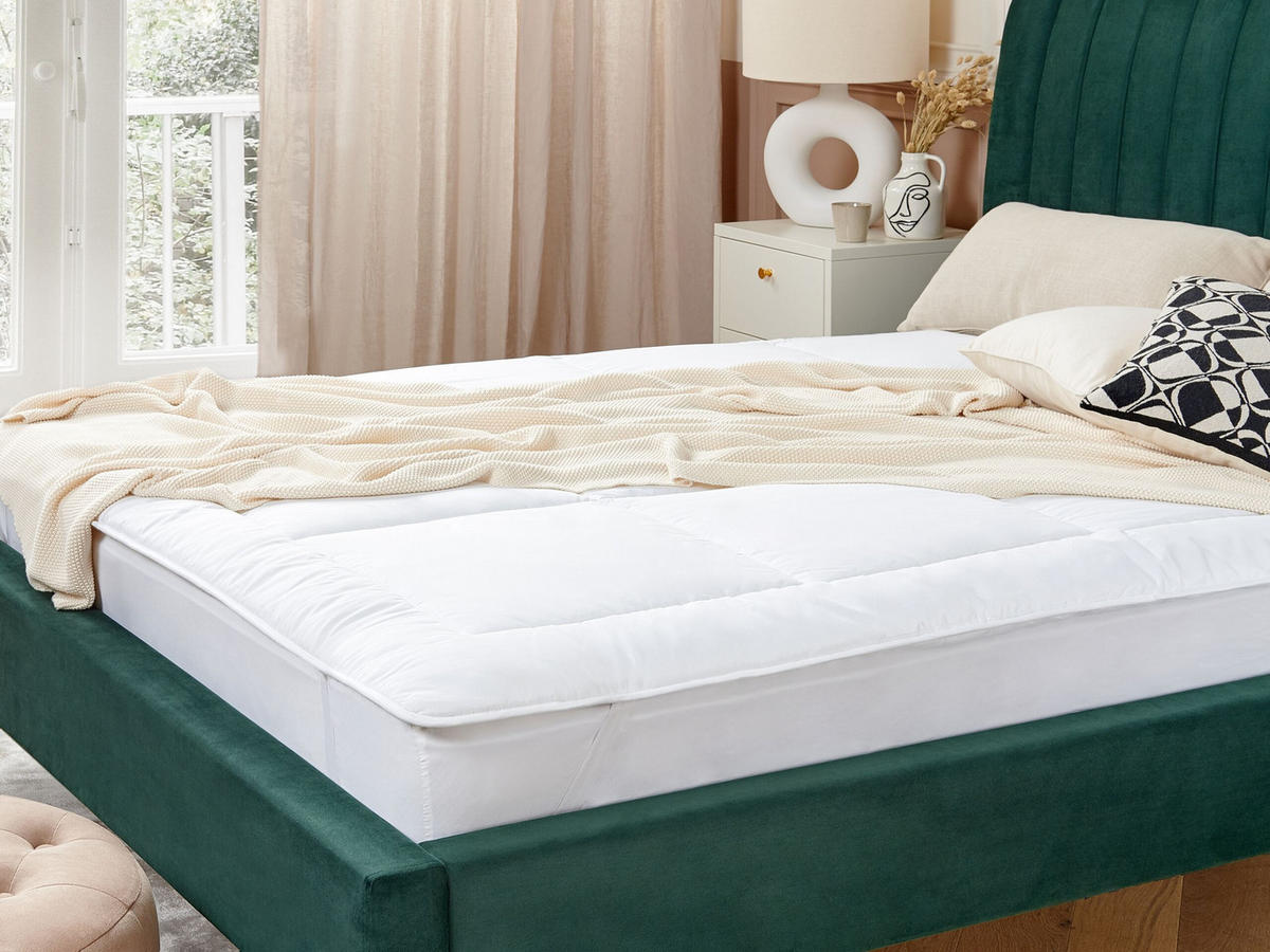 MATRATZENTOPPER 180/200 cm Aizkorri - Weiß, Textil (180/200cm) - Beliani