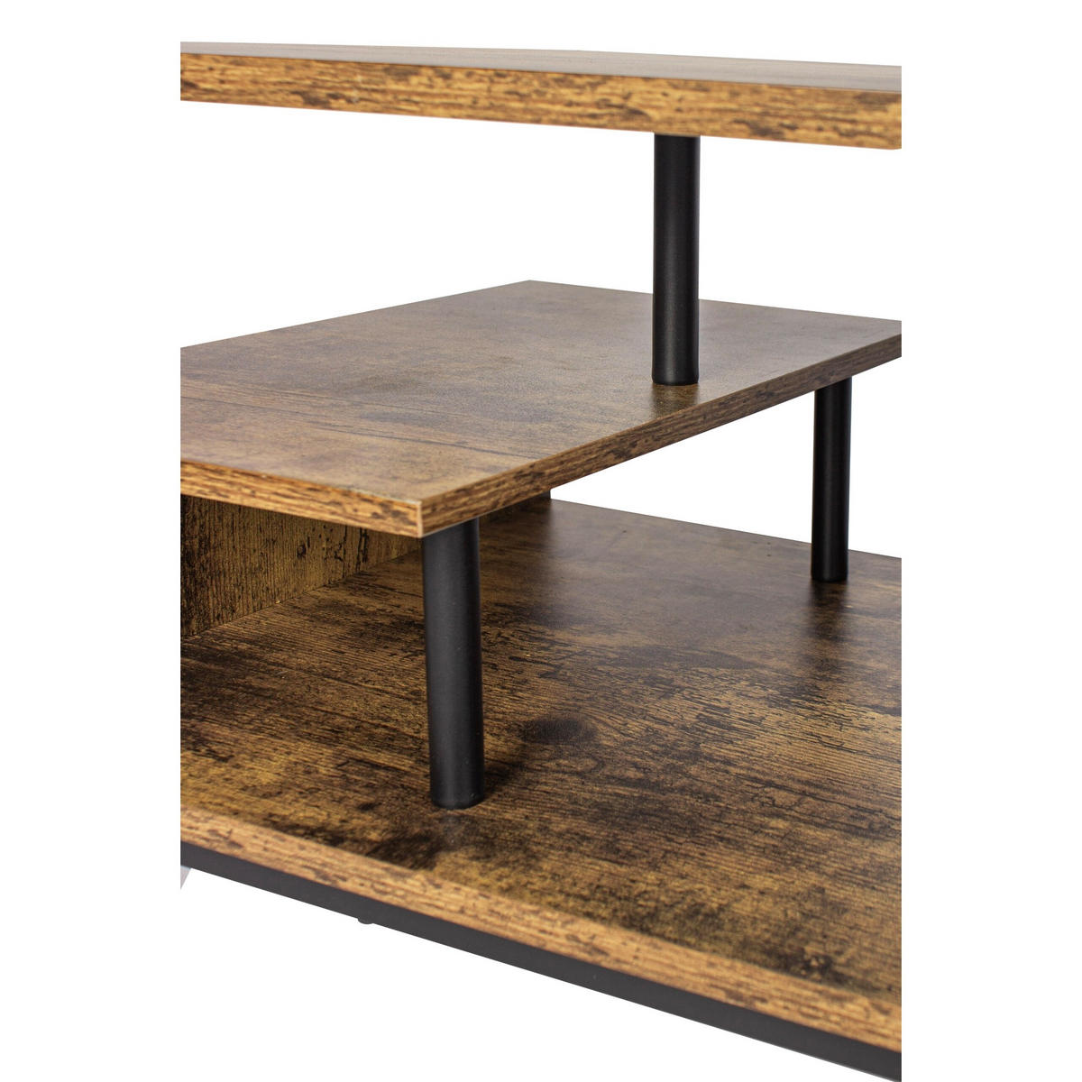 TV-LOWBOARD - Braun, Holzwerkstoff/Metall (106/40/39.5cm) - Relaxdays