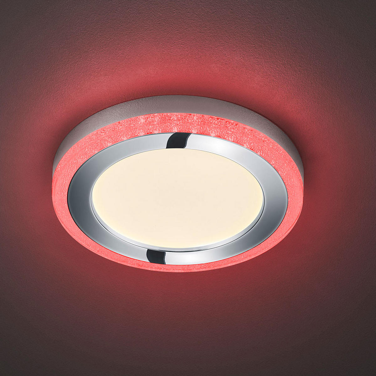 LED DECKENLEUCHTE SLIDE Weiß - Weiß, Kunststoff (40/40/4cm)
