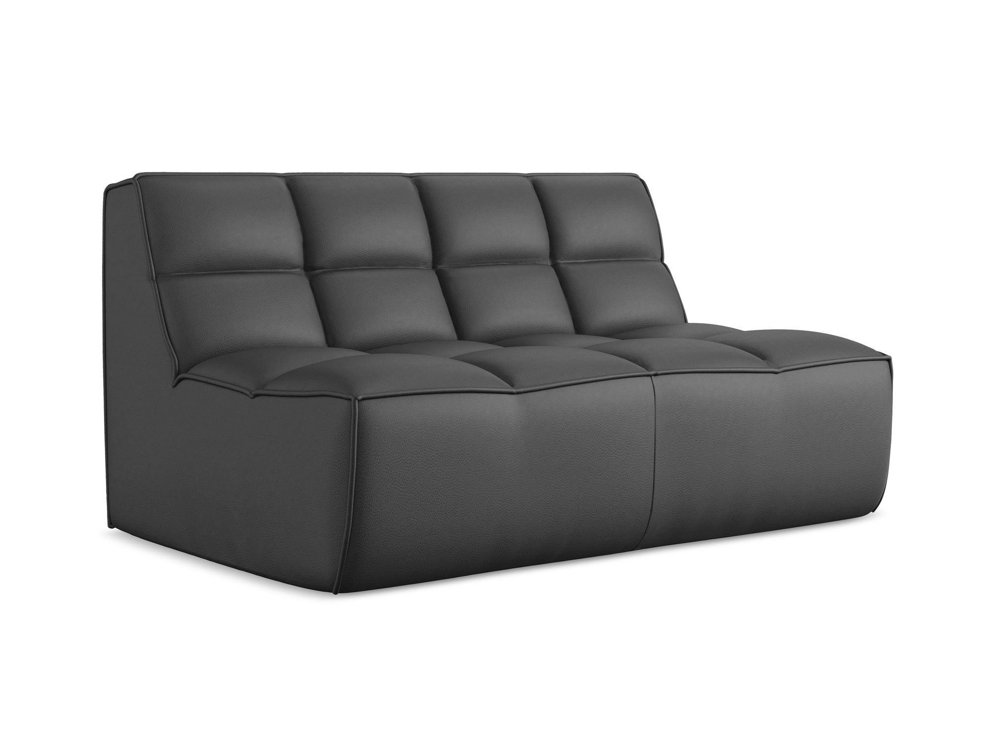 2-SITZER-SOFA Kunstleder Grau - Beige/Schwarz, Leder/Kunststoff (160/75/93cm) - Makamii