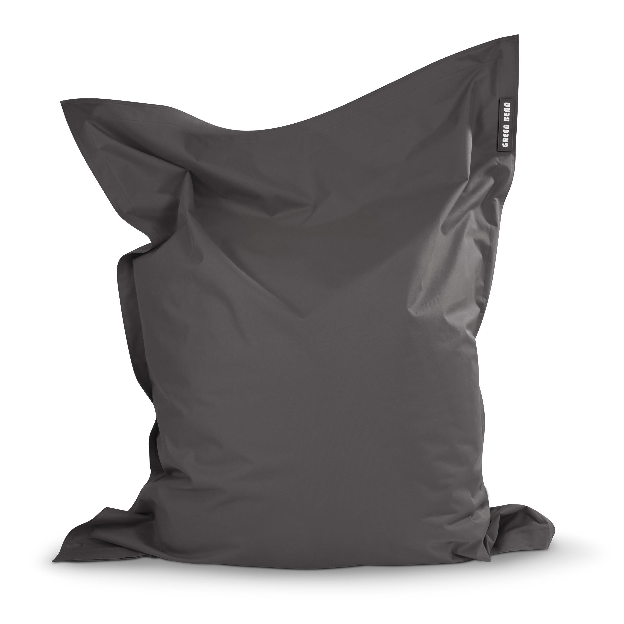 SITZSACK XXL "Square" 140x180cm - 380 L - Anthrazit, Textil (140/25/180cm) - Green Bean