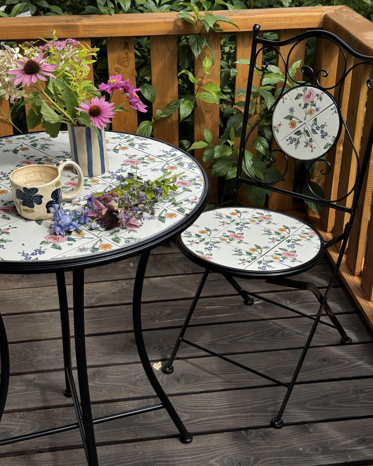SCAUN DE GRĂDINĂ set de 2 metal negru Collio - alb, metal (40/90/45cm) - Beliani