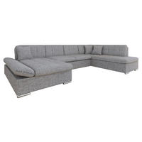 ECKSOFA Bergen, Seite: Links - Silberfarben/Grau, Holz/Textil (345/76/205cm) - MIRJAN24