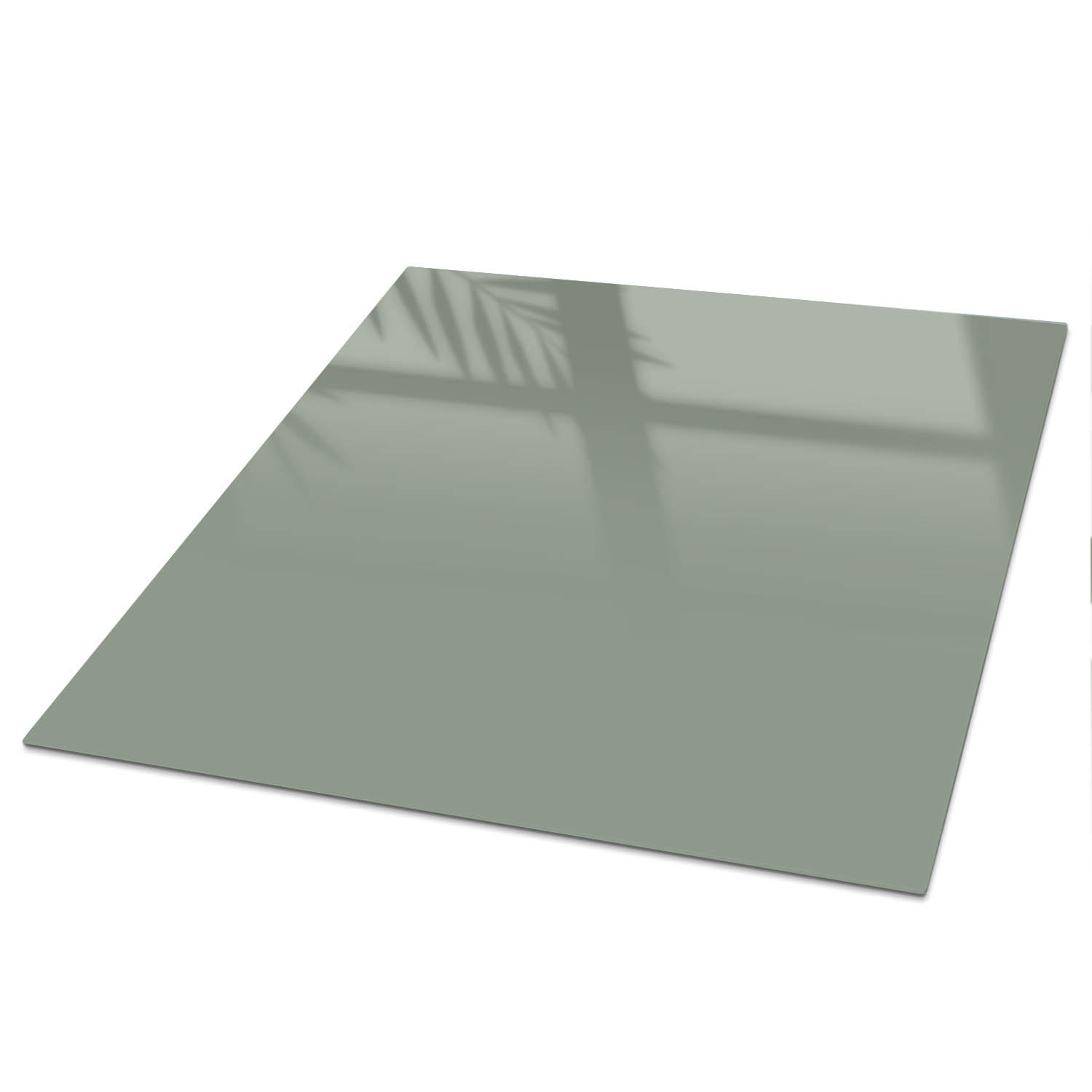 TISCHPLATTE 50x50 cm – Salbei - Braun, Glas (50/50/0.4cm) - Wallfluent