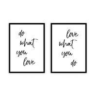 BILD mit Rahmen 2er Set 51x71 cm Spruch: Motivation - Weiß, Holz (51/71cm) - artissimo