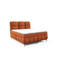 BOXBETT mit Stauraum und Topper 140x200 cm in Orange - Orange, Metall (140/200cm) - Home Collective