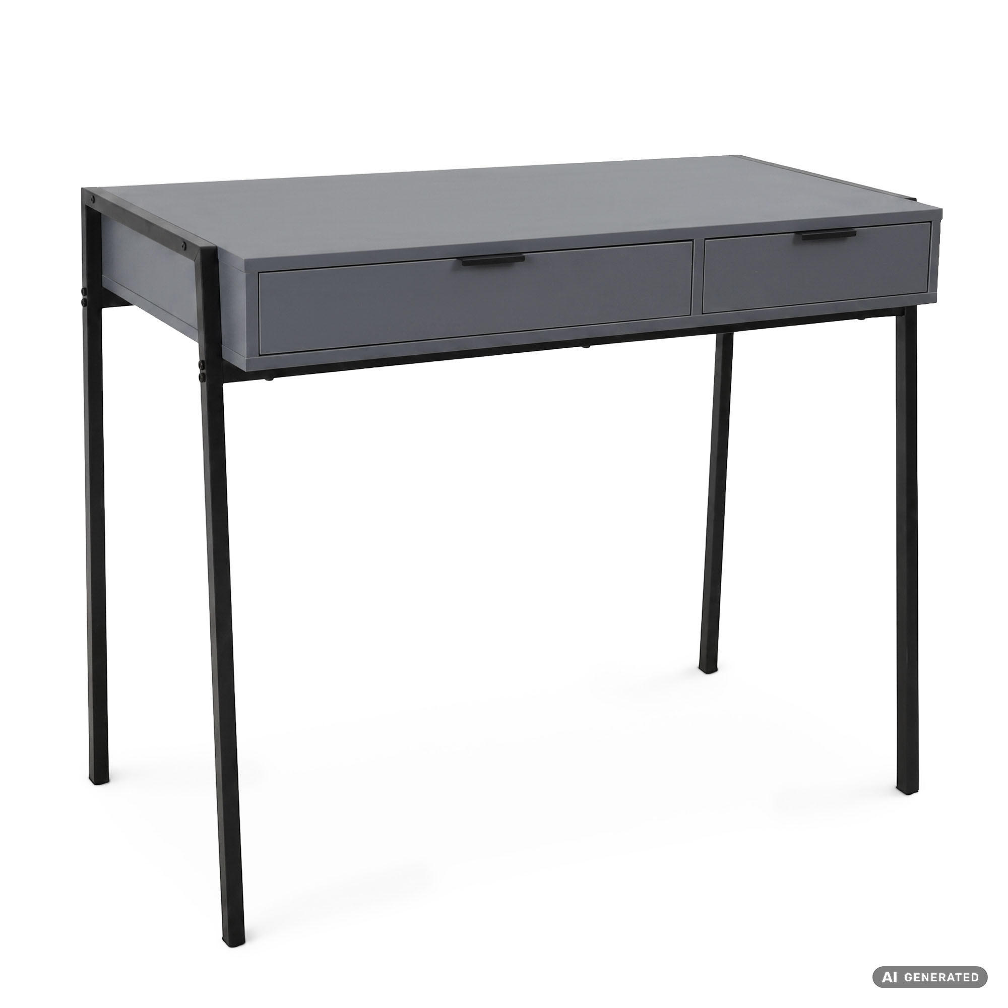SCHREIBTISCH ZENTIA 100 cm Graphit - Graphitfarben/Schwarz, Holzwerkstoff (100/45/80.5cm) - Akord