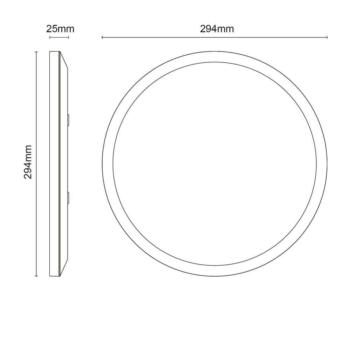 LED DECKENLEUCHTE Holzoptik Braun - Braun, Kunststoff (29.4/29.4/2.5cm) - Globo Lighting