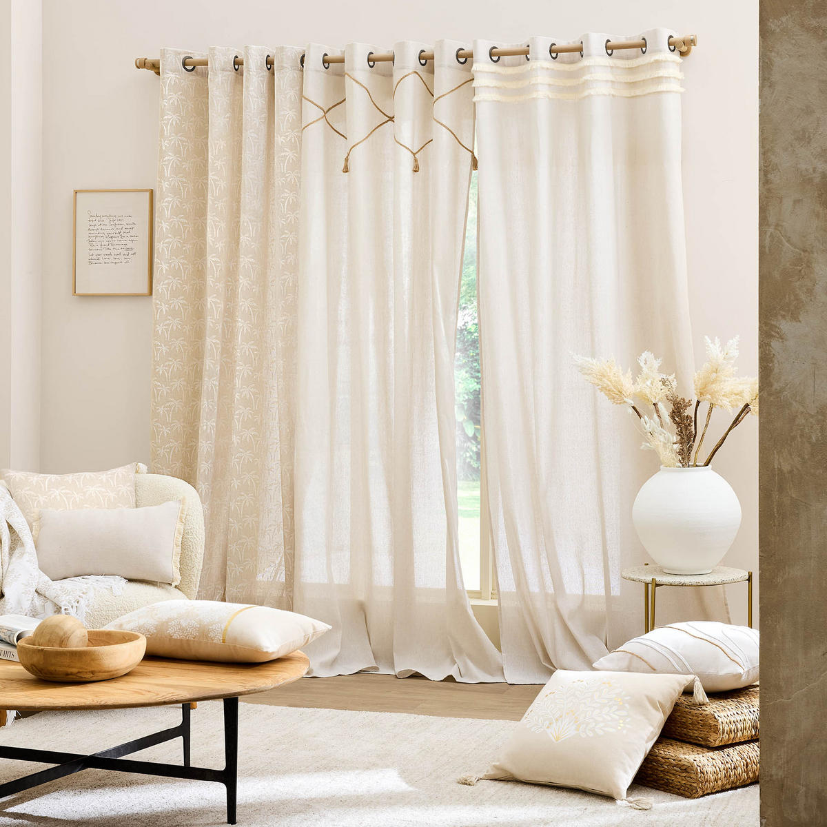 FENSTERVORHANG Jute-Dekor Lacia 140/240 cm - Beige, Textil (240/140cm) - Douceur d´intérieur