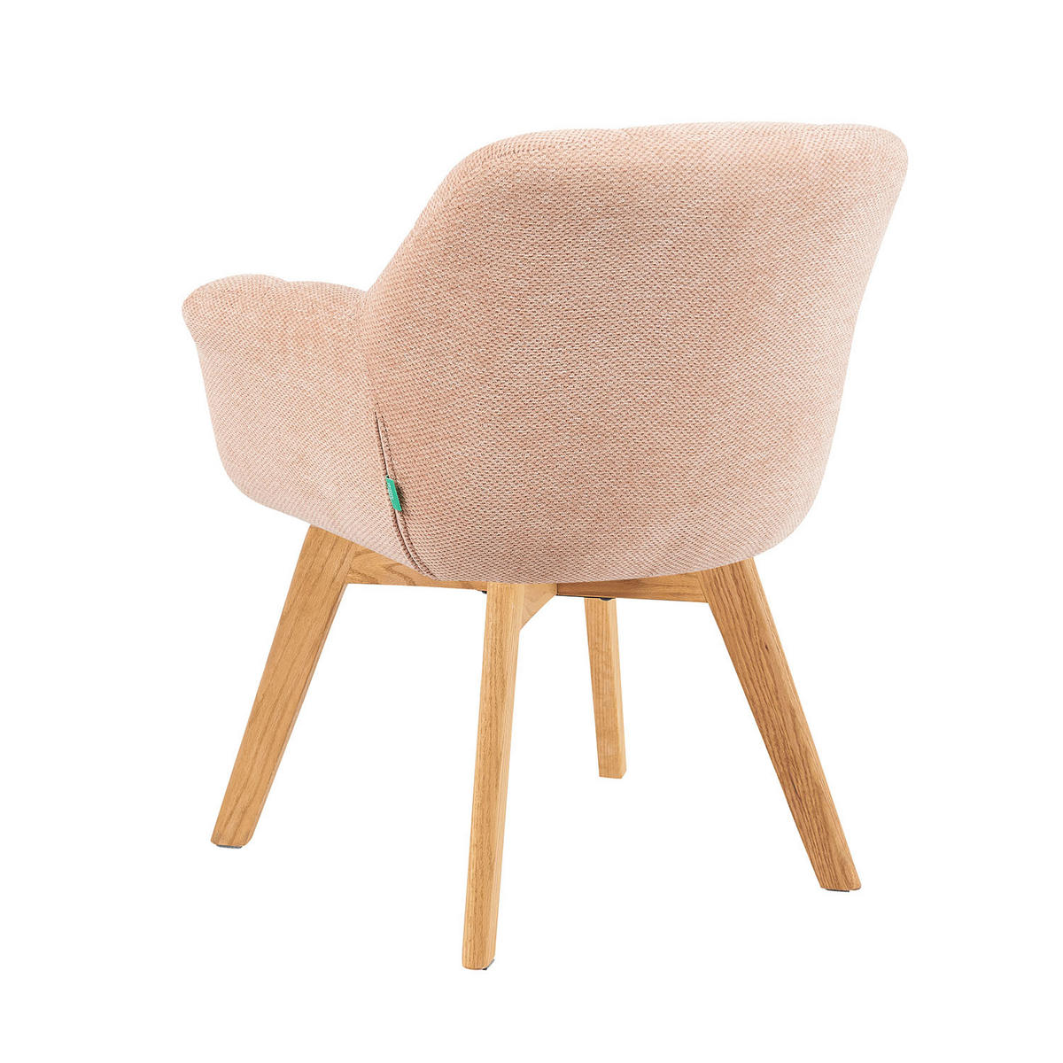 ESSZIMMERSTUHL Mika-Ava 2er-Set - Honigeiche/Rosa, Eichenholz/Holz (65/81/66cm) - DUBI Möbel