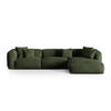 ECKSOFA modular rechts Martina aus Samt grün 3 Sitzplätze - Grün, Textil (176/332cm) - Micadoni
