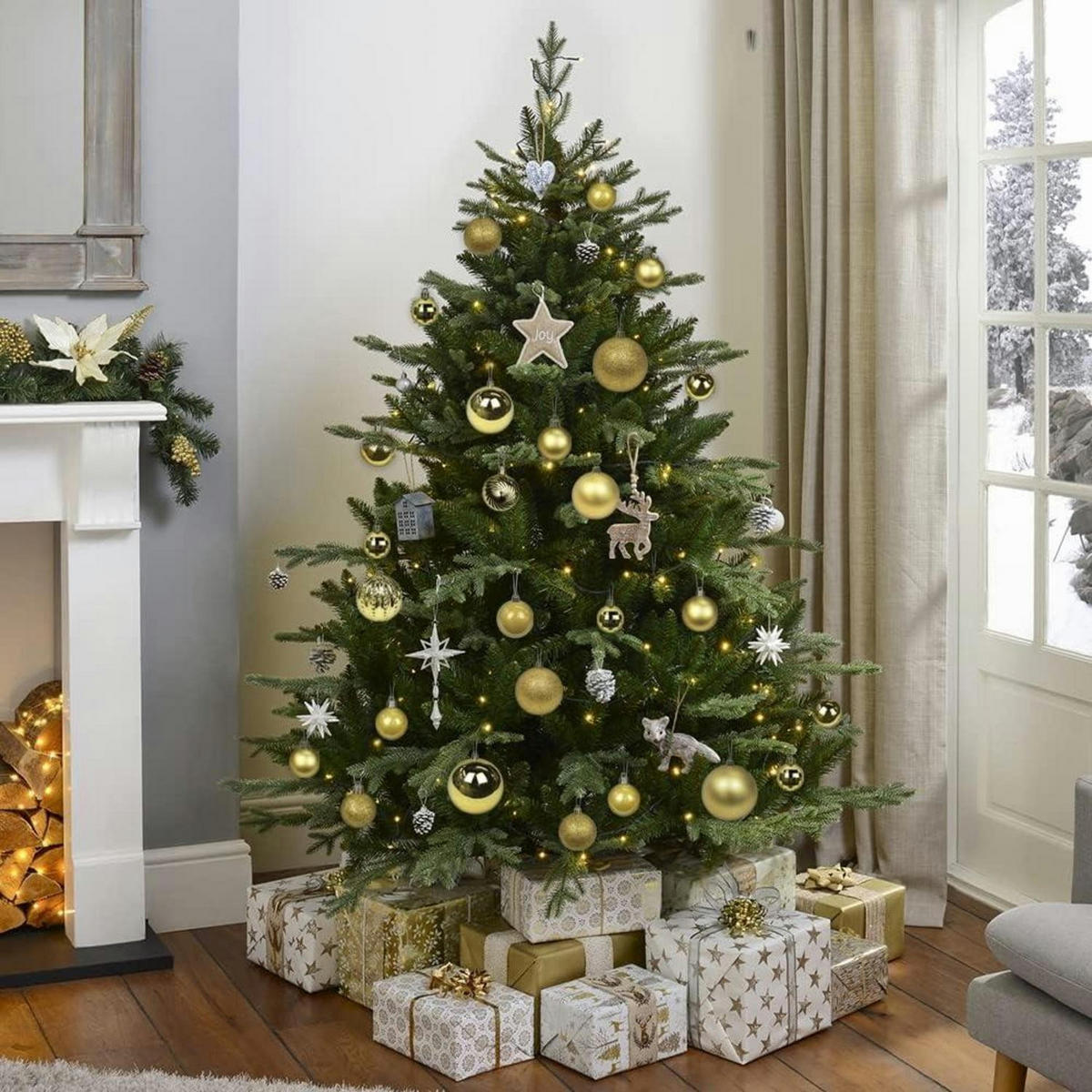 WEIHNACHTSKUGELN 40 Stück Gold 4 cm - Multicolor, Kunststoff (4/4/4cm)