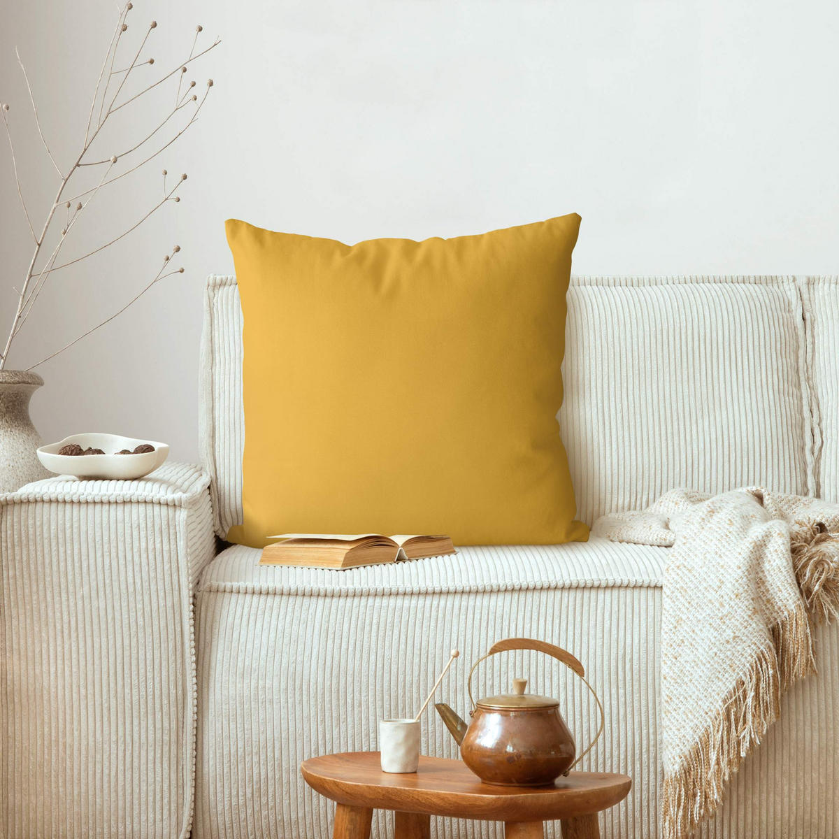 KISSENBEZUG Mighty Mango 50/50 cm - Gelb, Textil (50/50cm) - Bilderwelten