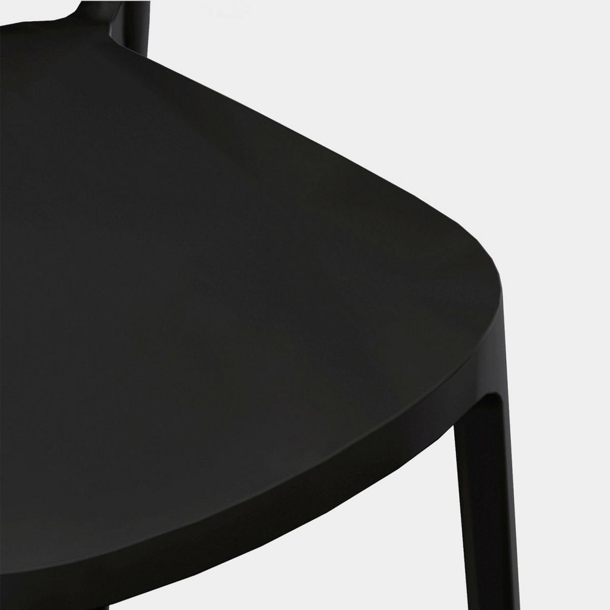 GARTENSTUHL Zira Grau 42 cm x 80 cm 4er-Set - Grau, Kunststoff (42/80/52cm) - Klast Home