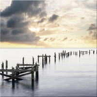 GLASBILD 30×30 cm Strand - Beige, Glas (30/30cm) - artissimo