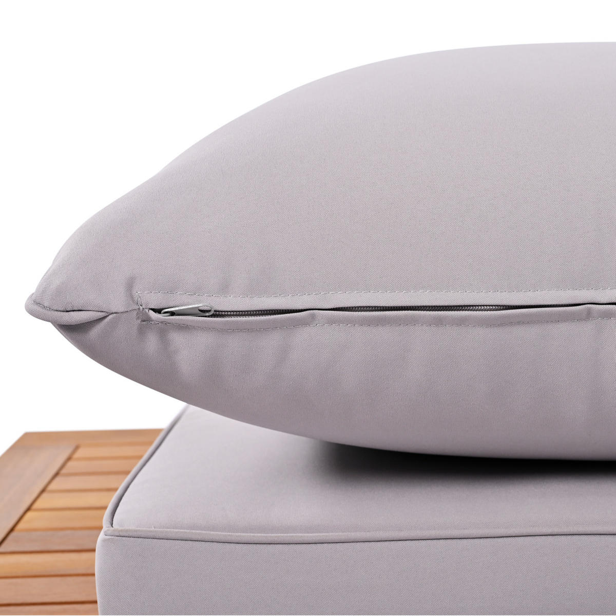GARTEN-LOUNGESET 175/58/80 cm grau aus Akazien Holzwerkstoff mit Tisch - Grau, Holzwerkstoff - OKWISH