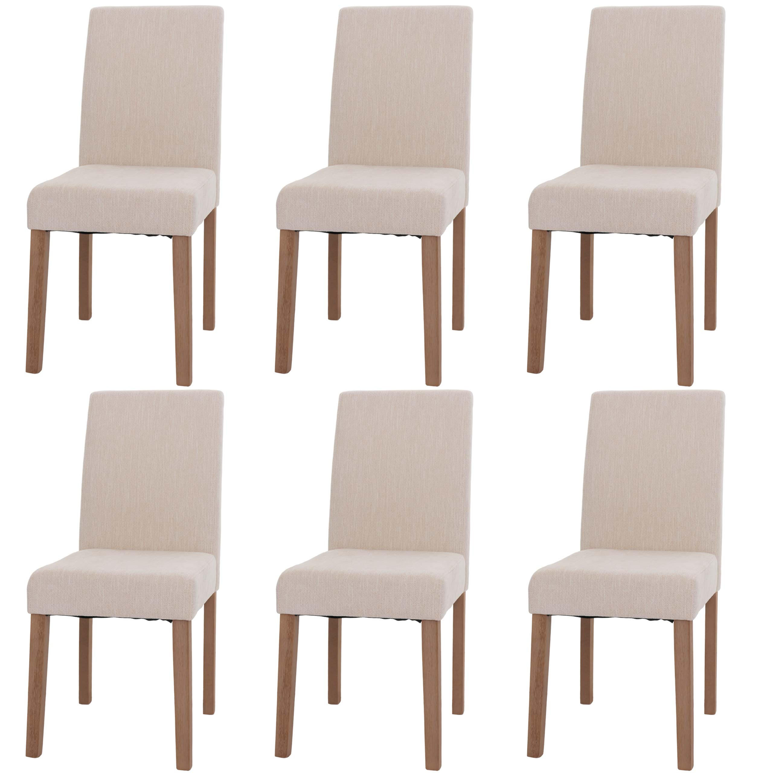 ESSZIMMERSTUHL Cremeweiß 6er-Set - Weiß, Textil (42/90/50cm) - MCW