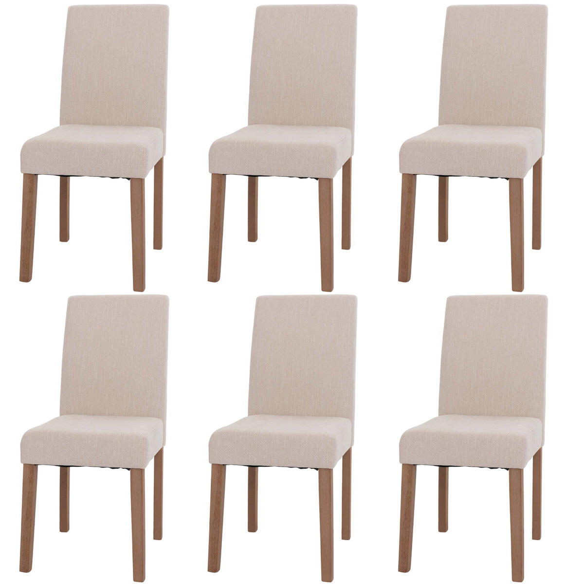 ESSZIMMERSTUHL Cremeweiß 6er-Set - Weiß, Textil (42/90/50cm) - MCW