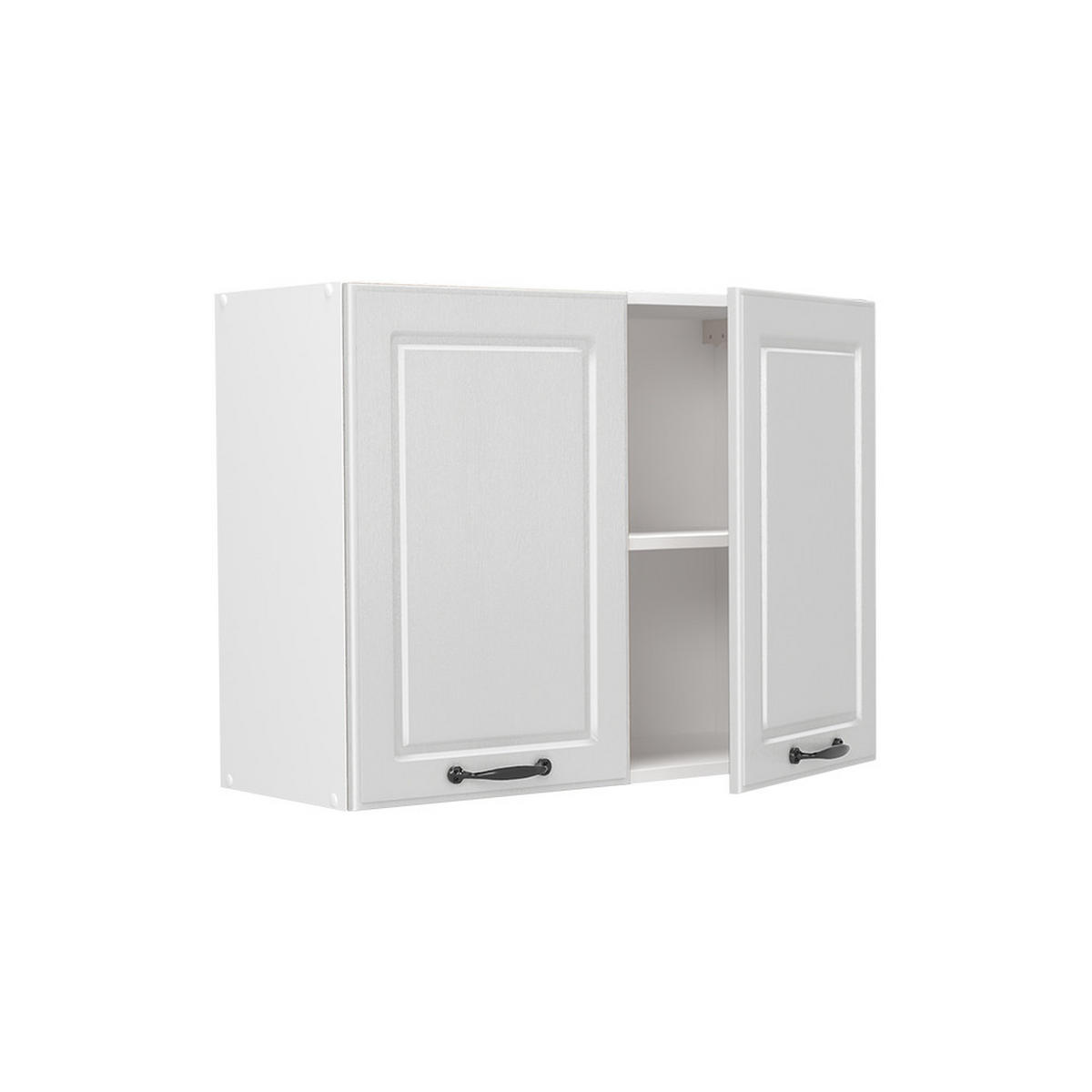 KÜCHENGLASSCHRANK R-Line, Weiß Landhaus/Weiß, 80 cm - Weiß, Holzwerkstoff (80/60/31cm) - Vicco