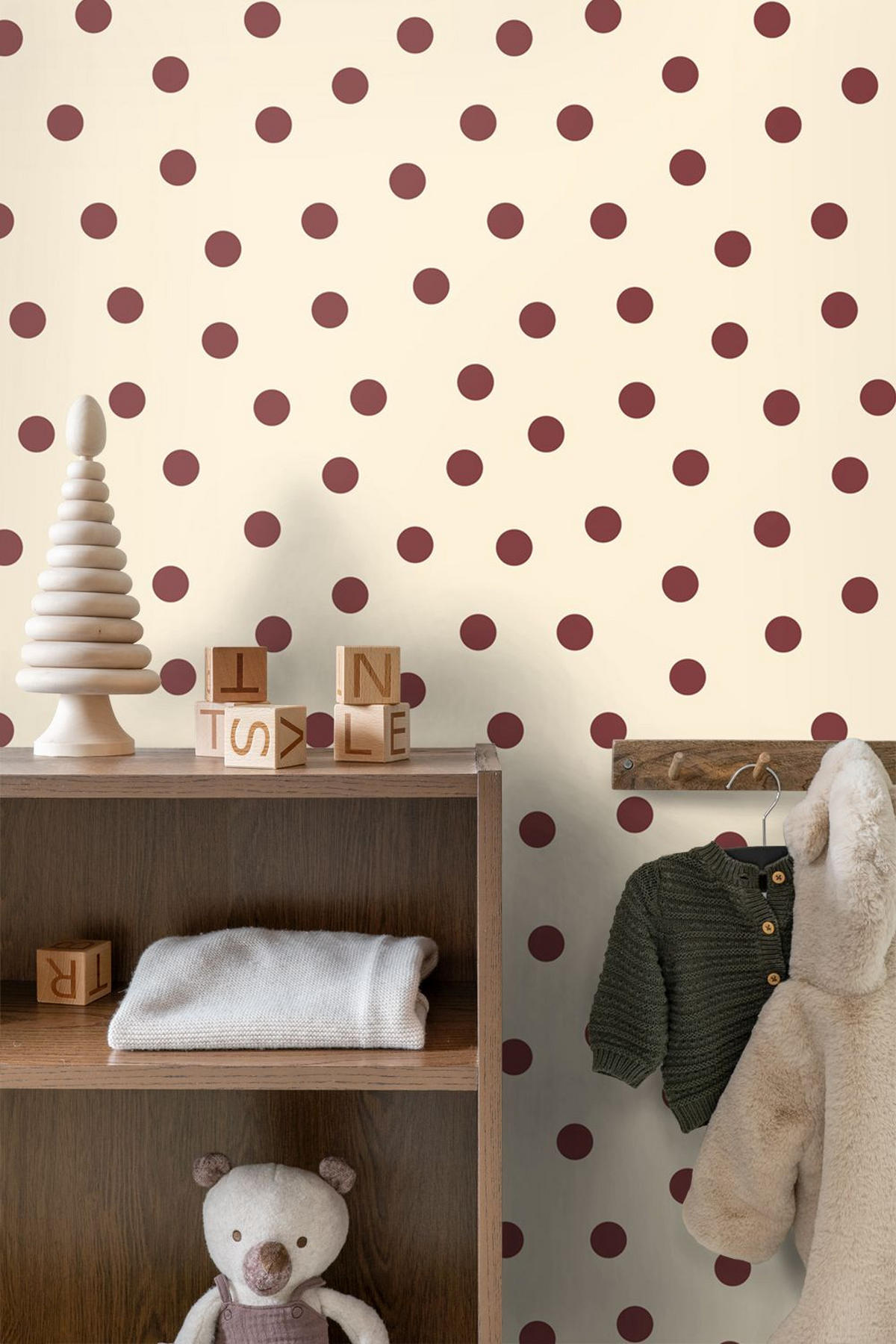 TAPETE Punkte 50 x 900 cm - Beige, Papier (50/0.1cm) - ESTAhome