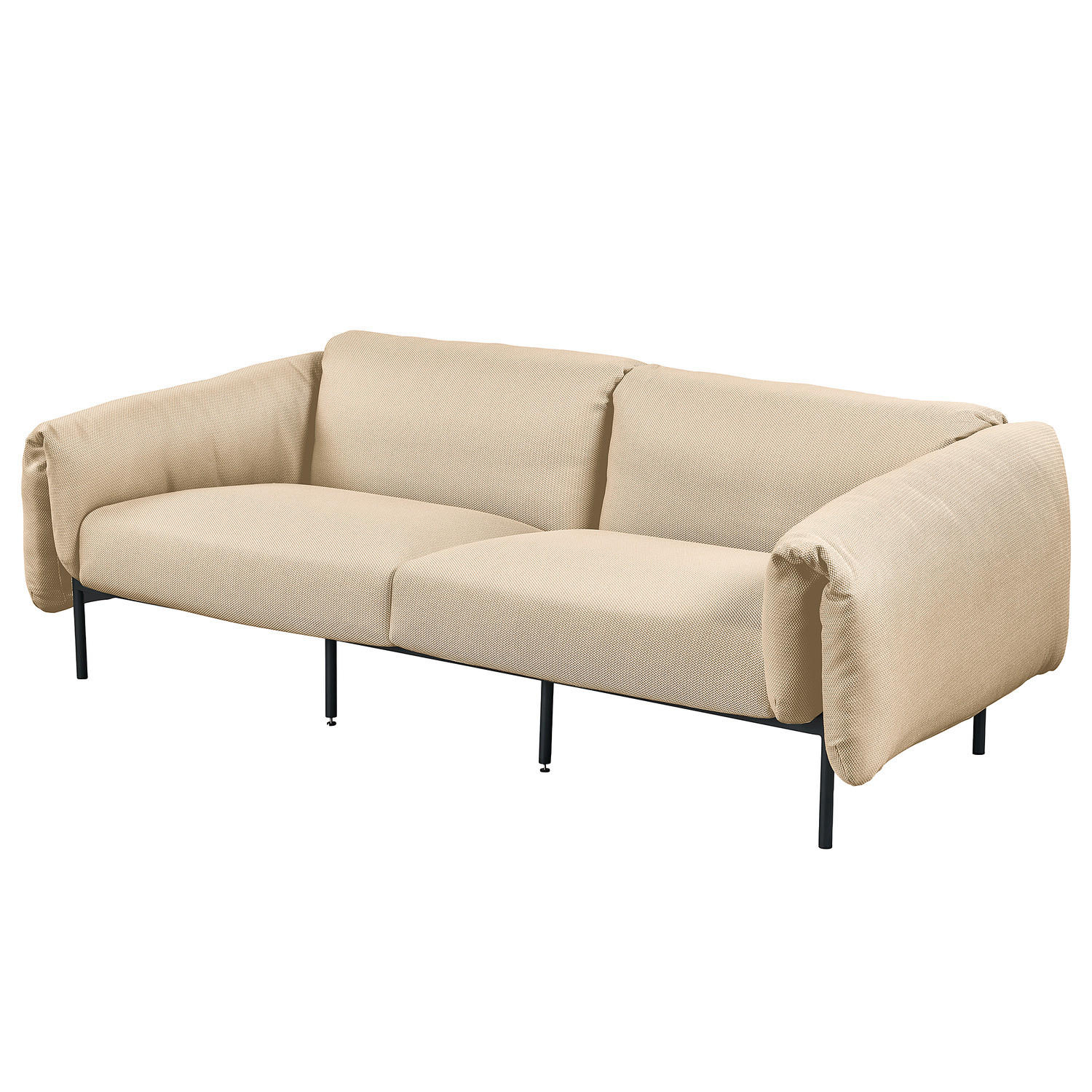 3-SITZER OUTDOOR-SOFA - Beige, Textil/Metall (224/70/98cm) - home24
