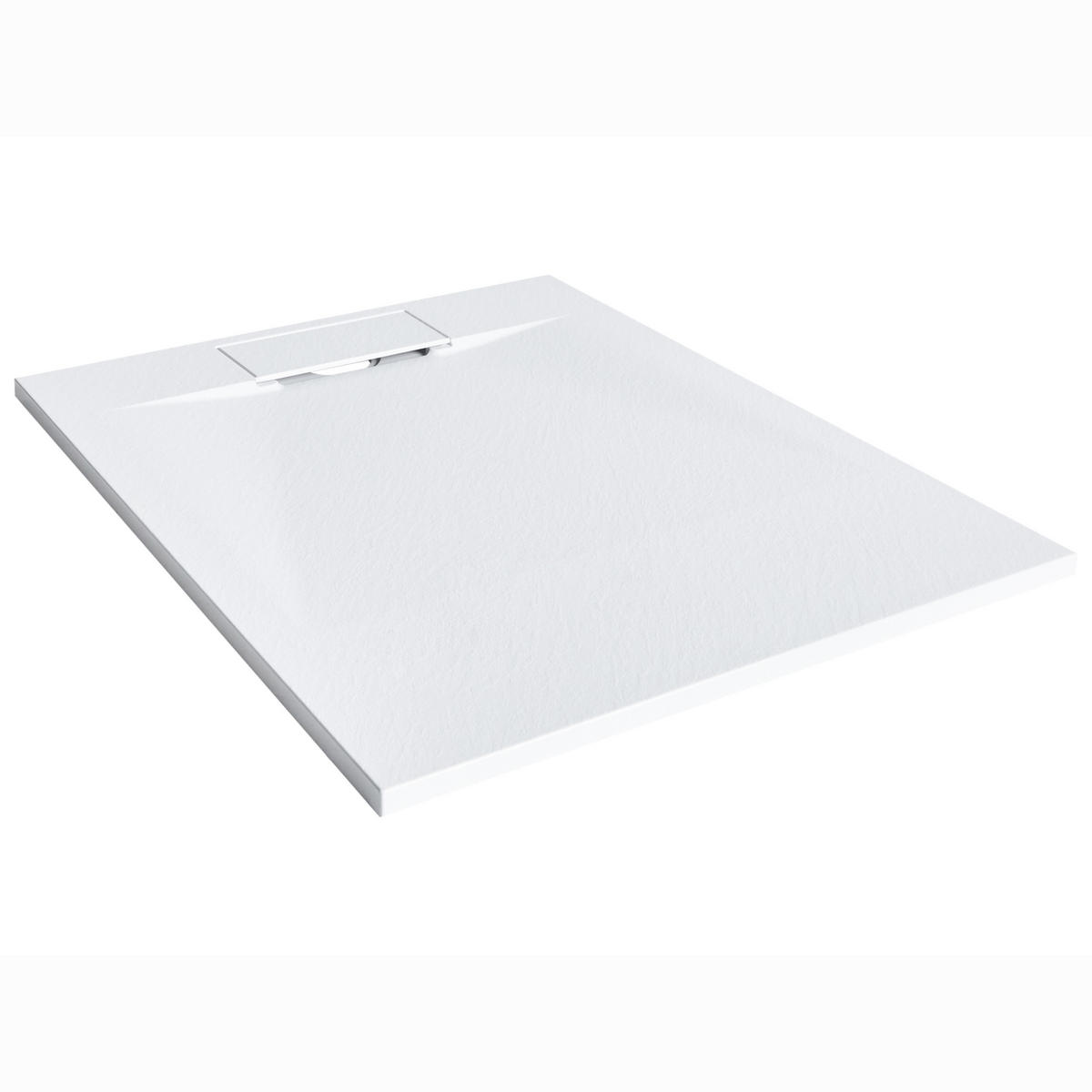 CĂDIȚĂ DE DUȘ 80/100/3 cm albă Azzurro - alb, material plastic (100/3/80cm) - Beliani