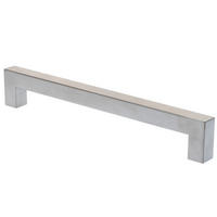 MÖBELGRIFF BA 200mm, Küchengriff Edelstahl gebürstet, Schrankgriff - Silberfarben, Metall (1.5/3.5/21.5cm)