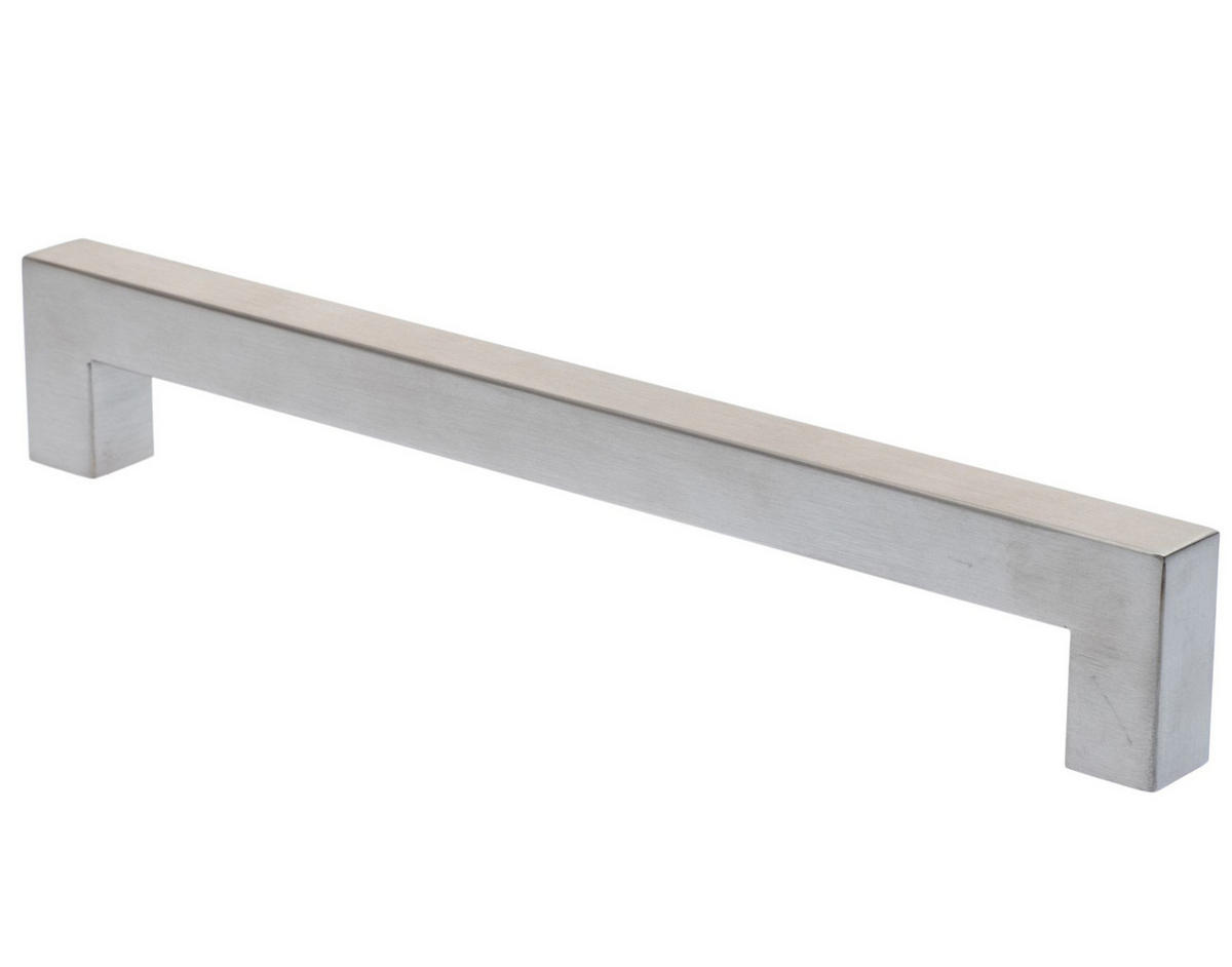 MÖBELGRIFF BA 200mm, Küchengriff Edelstahl gebürstet, Schrankgriff - Silberfarben, Metall (1.5/3.5/21.5cm)