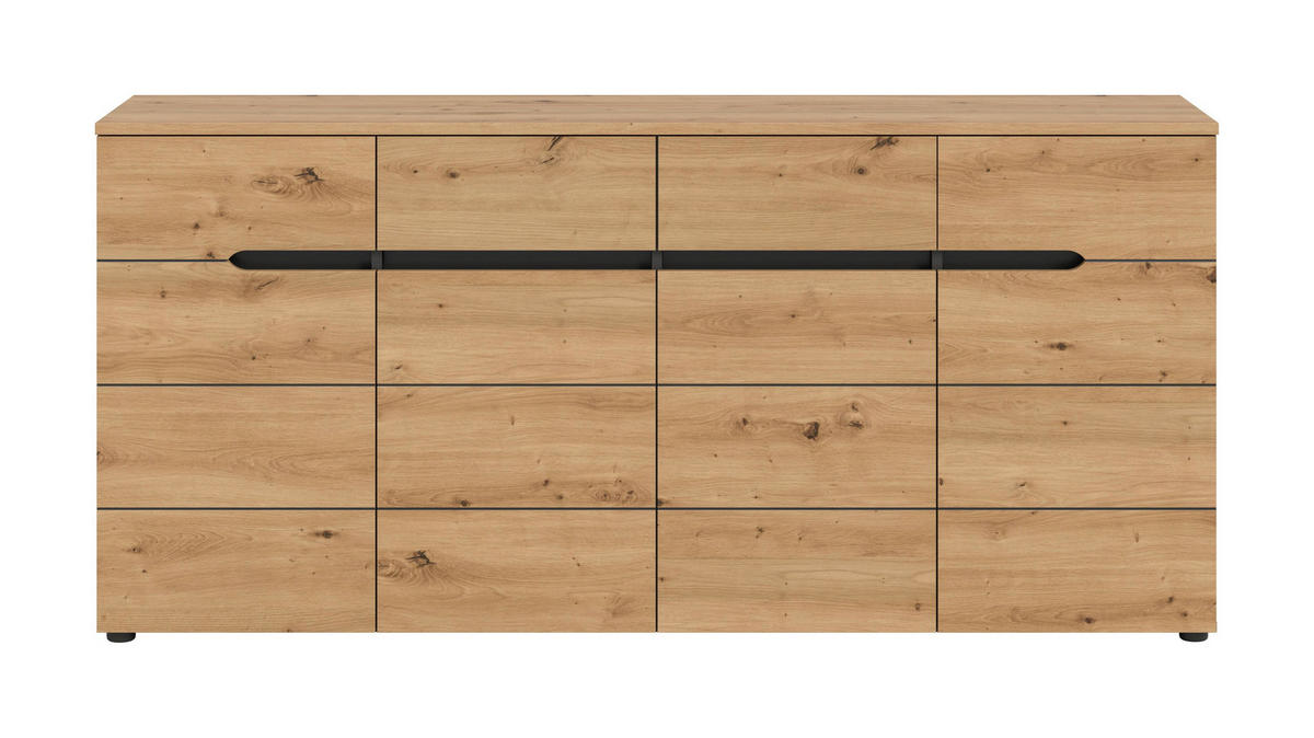 KOMMODE Canu Artisan 173/41/81 cm - Grau, Holzwerkstoff (173/81/41cm) - Xonox