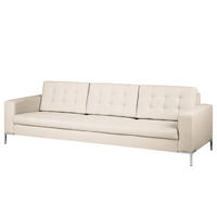 3-SITZER SOFA - Stoff, Beige - Beige, Textil (248/80/87cm) - home24