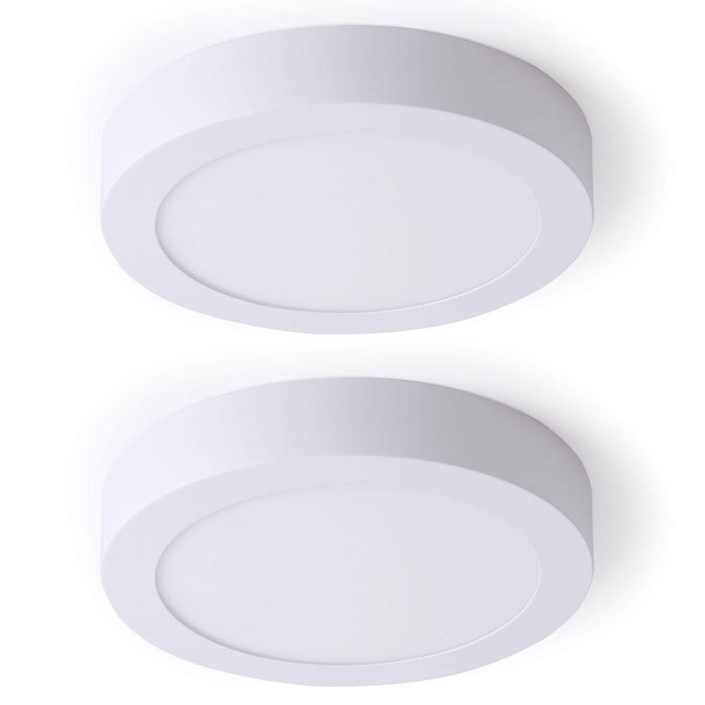LED AUSSENLEUCHTE Alu Weiß 2er Set - Weiß, Kunststoff (22.5/22.5/3.5cm)