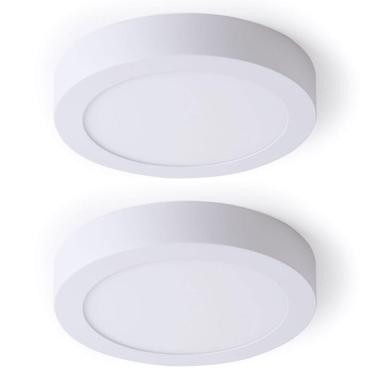 LED AUSSENLEUCHTE Alu Weiß 2er Set - Weiß, Kunststoff (22.5/22.5/3.5cm)