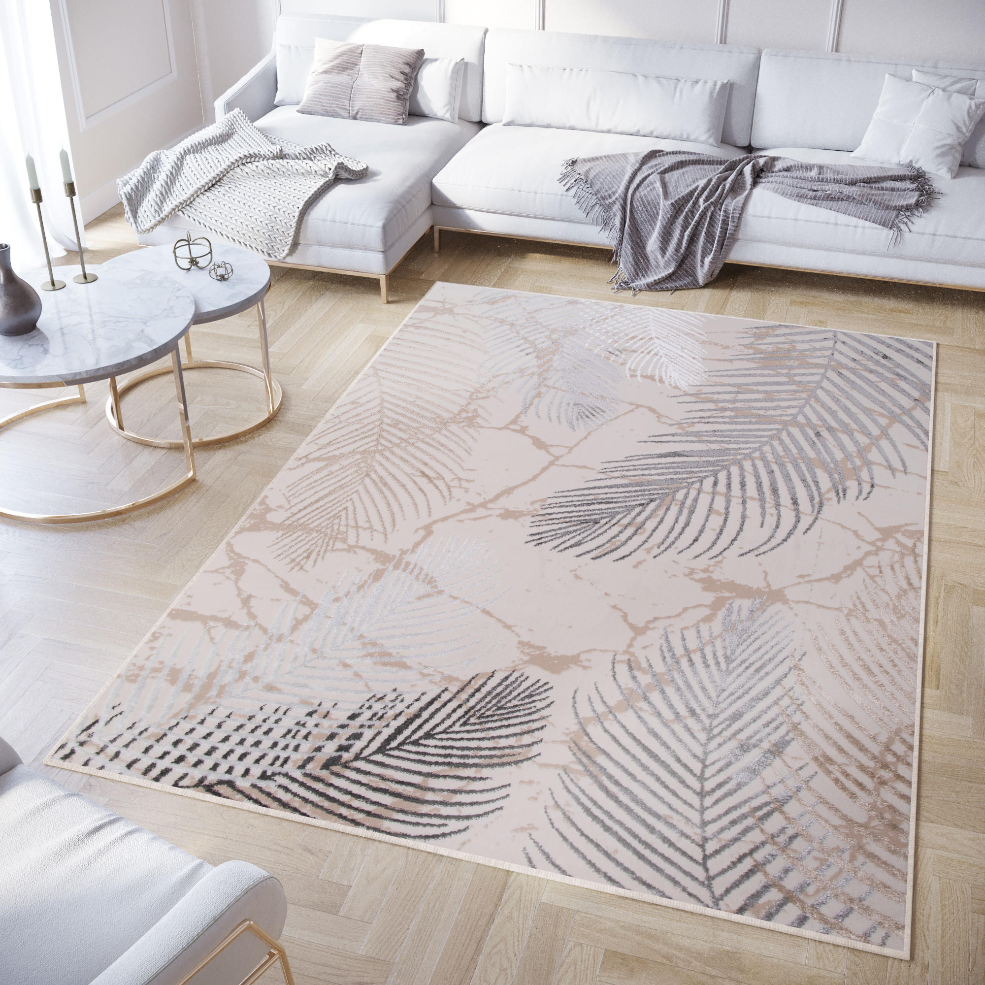 TEPPICH CRYSTAL Beige Creme 300/400 cm - Beige/Creme, Textil (300/400cm) - Tapiso