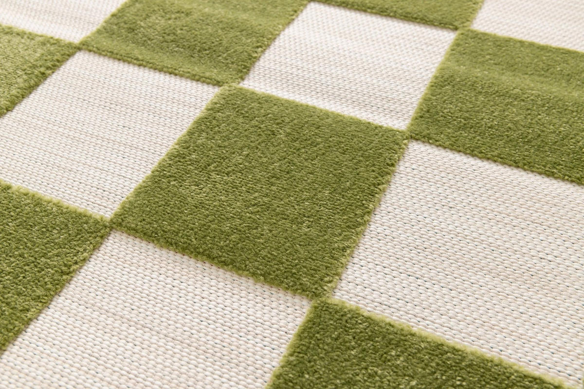 TEPPICH für Innen und Außen mit Skulptureffekt grün - Grün, Textil (120/170cm) - AFK Living