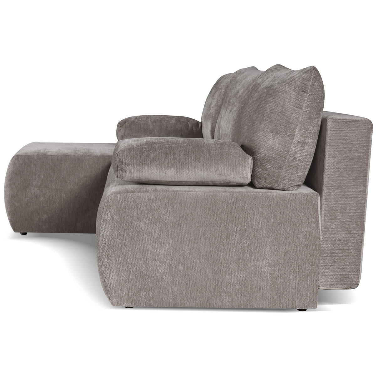 ECKSCHLAFSOFA Liana mit Schlaffunktion und Bettkasten, Links, Braun - Braun, Textil (206/154cm) - Beautysofa