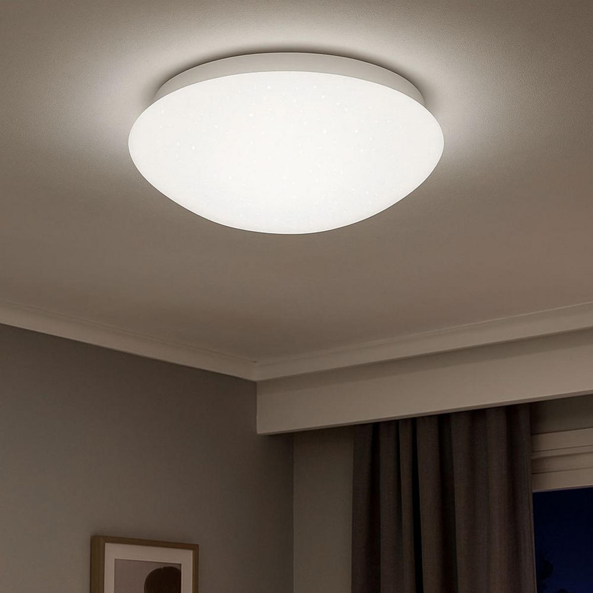 LED DECKENLEUCHTE Weiß Sterneneffekt - Weiß, Metall (21.5/7.8/7.8cm)