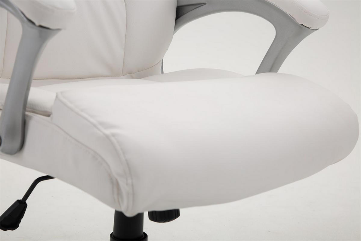 BÜROSTUHL Texum 2, Kunstleder Weiß - Weiß, Kunststoff/Textil (65/119/73cm) - TPFLiving