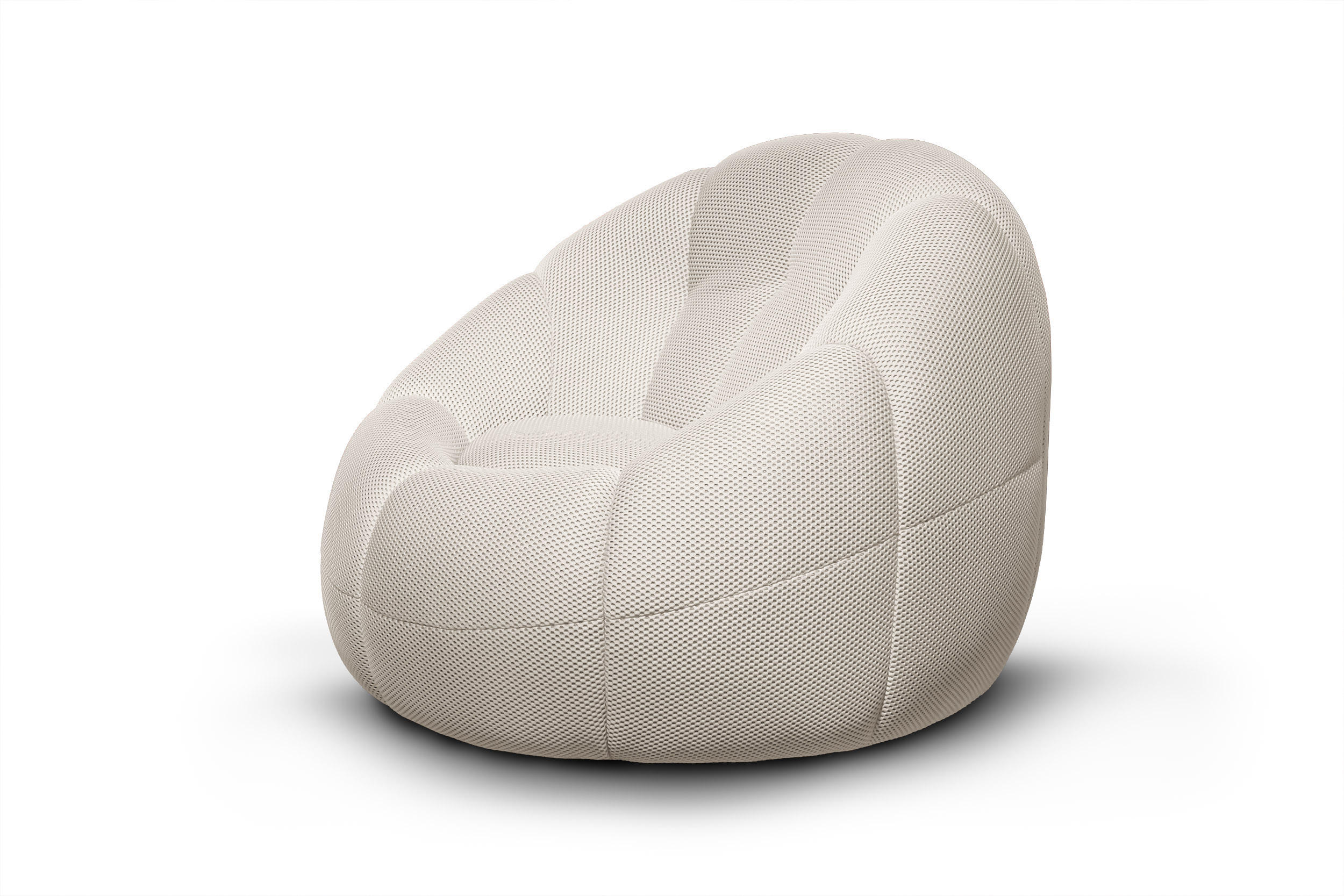 SESSEL FIGO, ecru - Ecru, Holzwerkstoff/Textil (104/83/104cm) - Courtois Laville