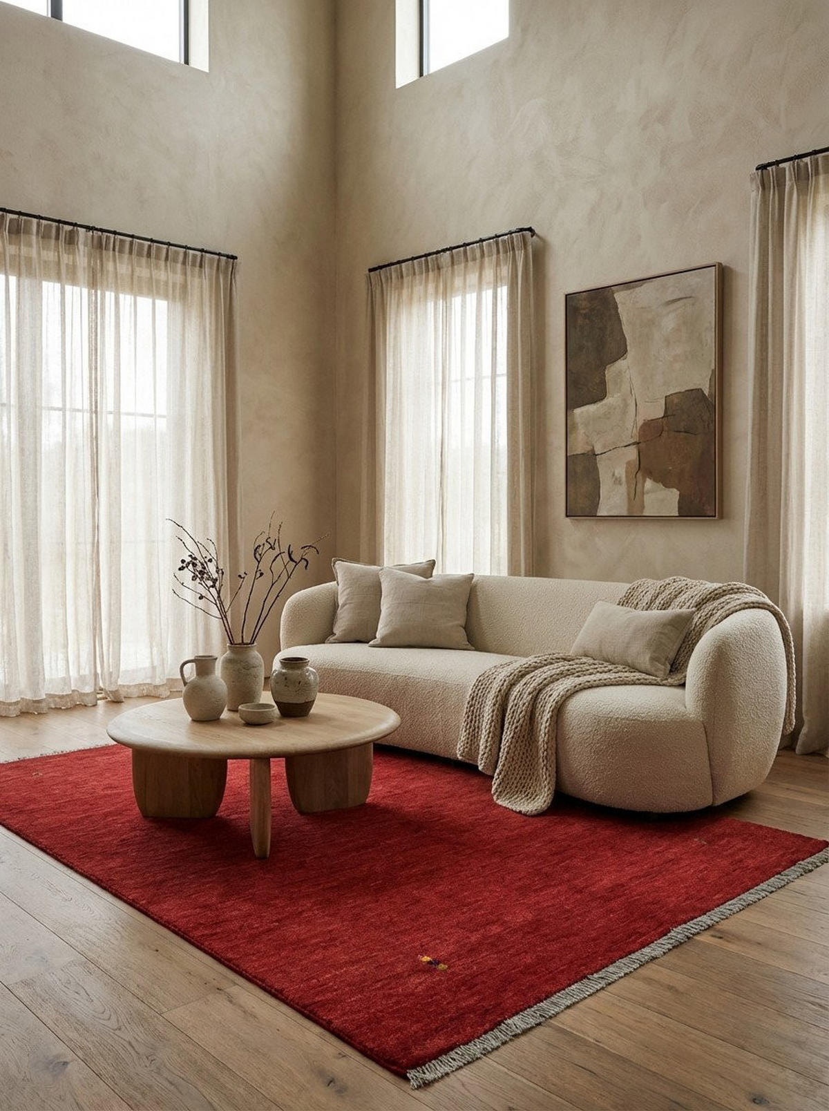 TEPPICH Gabbeh Rot 240/169 cm Schurwolle - Rot, Textil (169/240cm) - Looma