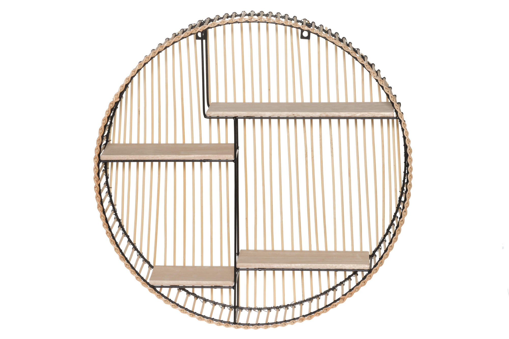 WANDREGAL Rattan Ø 50 cm - Braun, Naturmaterialien (50/50/12cm)