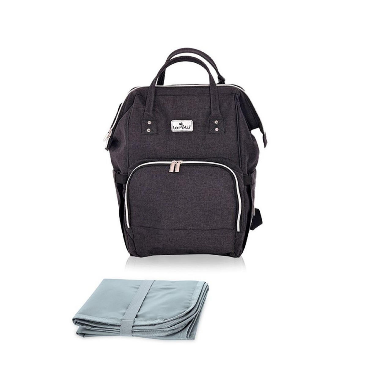WICKELTASCHE 10040260 schwarz Rucksackfunktion, Wickelunterlage, Reißverschluss, Kinderwagen - Schwarz, Textil (19/41/32cm) - Lorelli