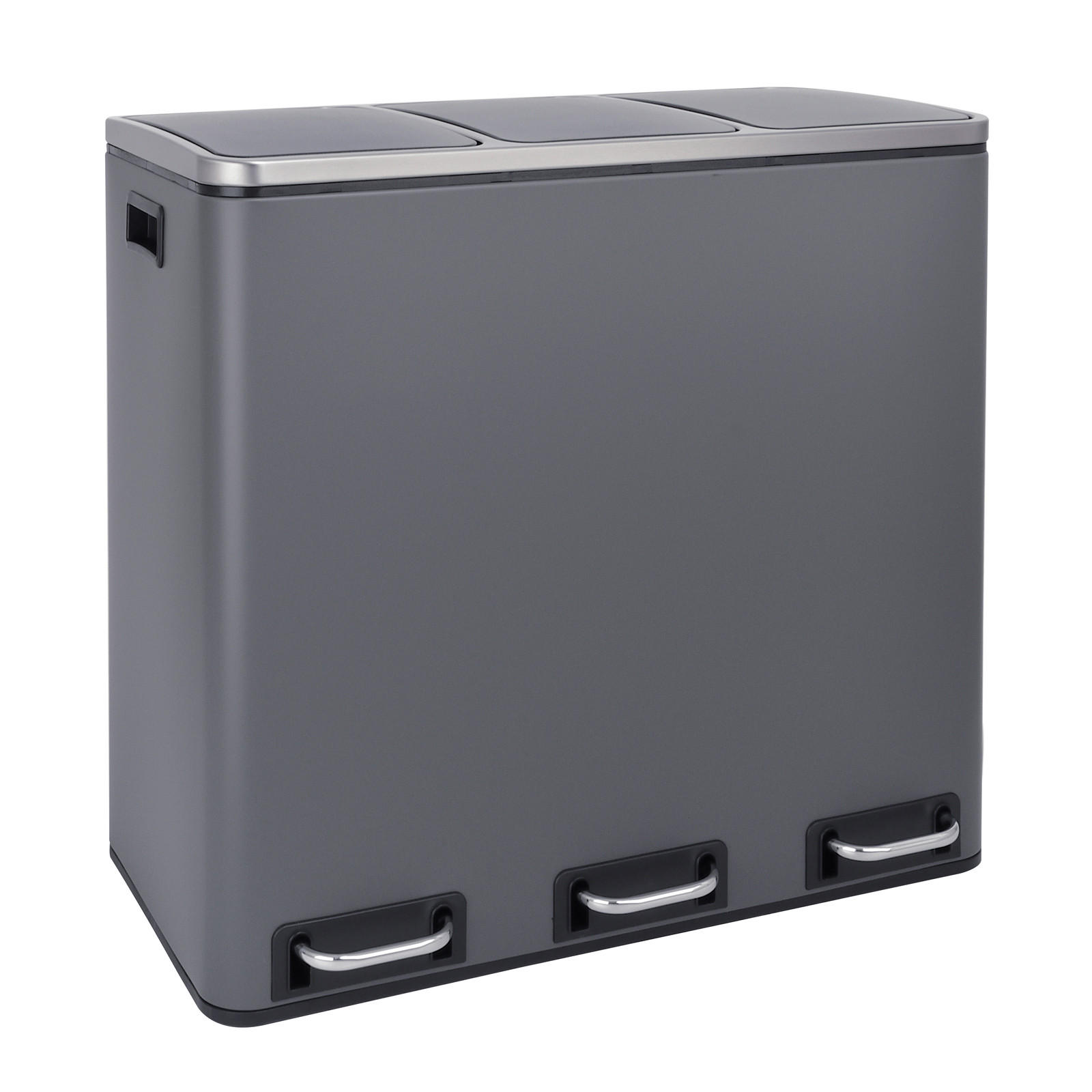 MÜLLEIMER TM3X18 - Grau, Metall (34/56/61cm) - SVITA