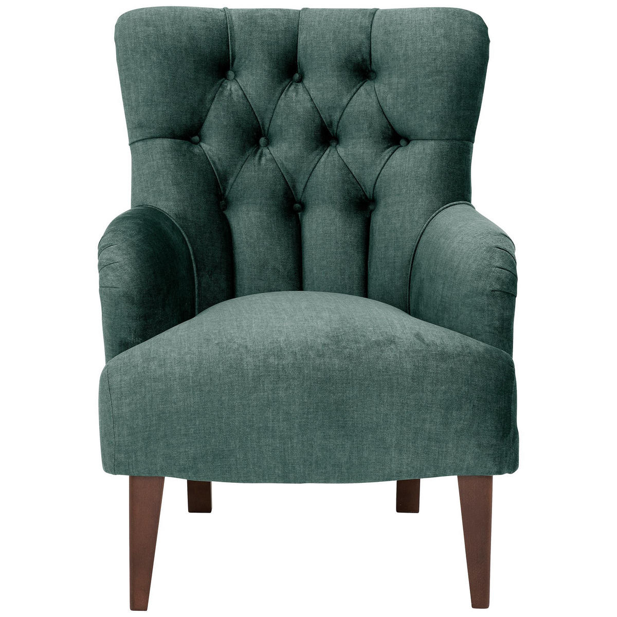 POLSTERSESSEL Kaiya Samtvelours petrol - Petrol, Kunststoff (71/97/82cm) - 58aufmkessel