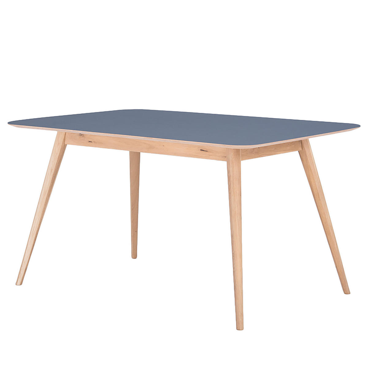 ESSTISCH - Eiche teilmassiv / Linoleum - Petrol/Eiche Artisan, Holzwerkstoff (90/140/75cm) - home24