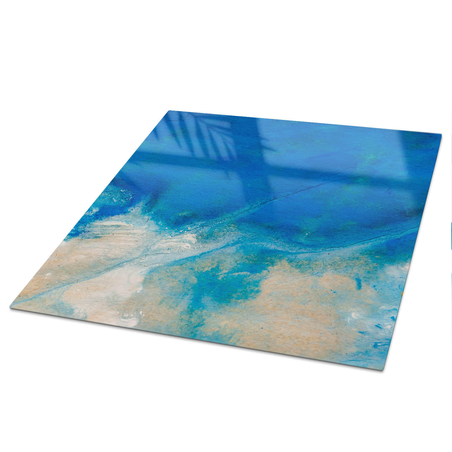 TISCHPLATTE 50x50 cm – Meerestiefen - Grau, Glas (50/50/0.4cm) - Wallfluent